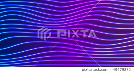Neon lines background with glowing 80s new retro vaporwave or synthwave style Neon lines background with glowing 80s new retro vaporwave or synthwave style 49479873