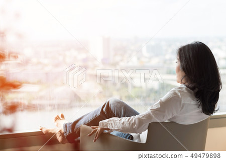 Simple healthy living lifestyle woman take a rest Simple healthy living lifestyle woman take a rest 49479898
