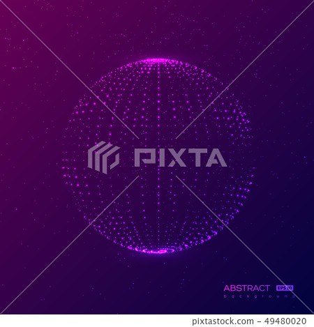 Abstract globe particles sphere. 49480020