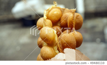 Traditional Hong Kong waffle soft and crunchy Traditional Hong Kong waffle soft and crunchy 49480110