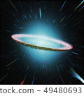 Colorful galaxy abstract cosmic background. Shiny fantasy universe. Deep cosmos. Exploding star in 49480693