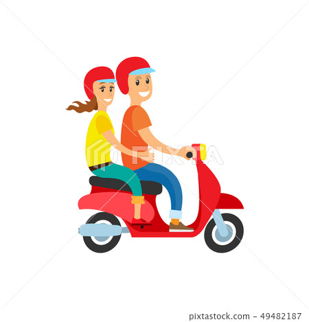 Couple Traveling Together, People Riding Bike 49482187