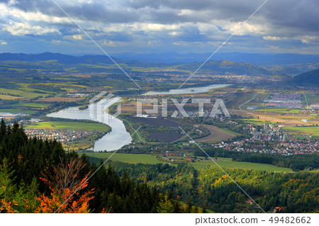 Zilina town in autumn from Mala Fatra mountain. 49482662