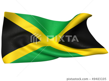 Jamaica flag ratio 1: 2 Jamaica flag ratio 1: 2 49483105