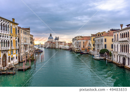 Grand Canal and Basilica Santa Maria della Salute Grand Canal and Basilica Santa Maria della Salute 49483833