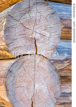 two parallel logs pine log house house end of the two parallel logs pine log house house end of the 49484926