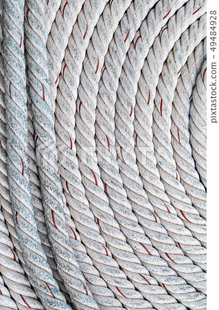 ship fastening boat braided white rope background 49484928