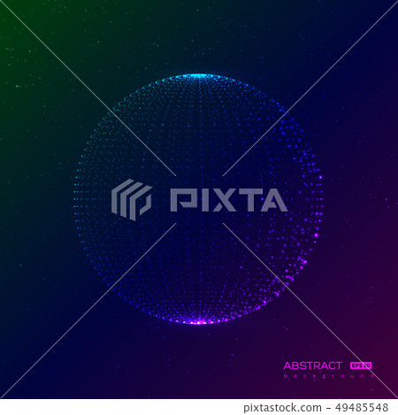 Abstract globe particles sphere. Abstract globe particles sphere. 49485548
