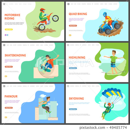 Skydiving and Highlining Man, Skateboarder Male 49485774