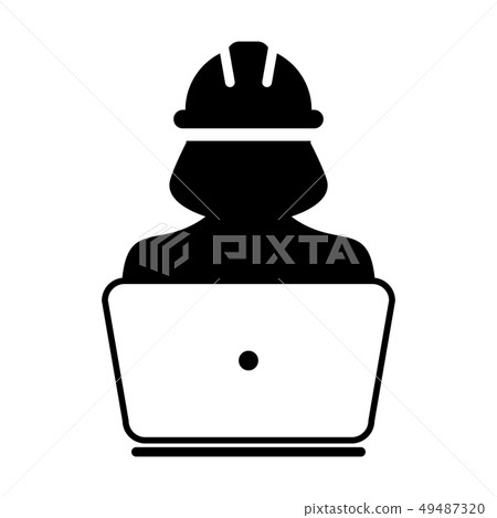 Service worker icon vector female construction - Stock Illustration ...