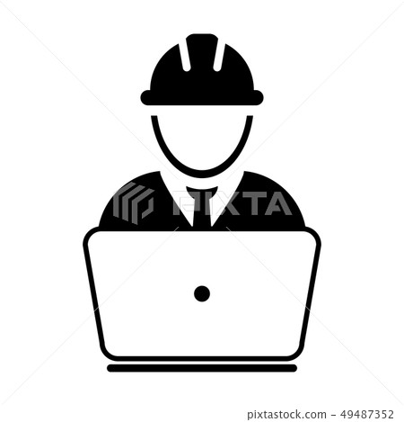 Construction worker icon vector male service - Stock Illustration ...
