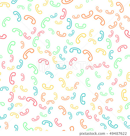 seamless pattern vector retro telephone handset . seamless pattern vector retro telephone handset . 49487622