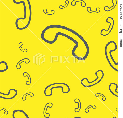 seamless pattern vector retro telephone handset . 49487624
