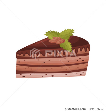 Truffle cake with chocolate glaze on white background. Truffle cake with chocolate glaze on white background. 49487632