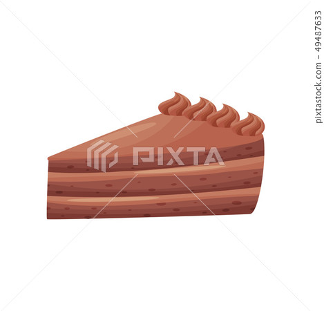 Truffle cake on white background. Bakery concept. 49487633