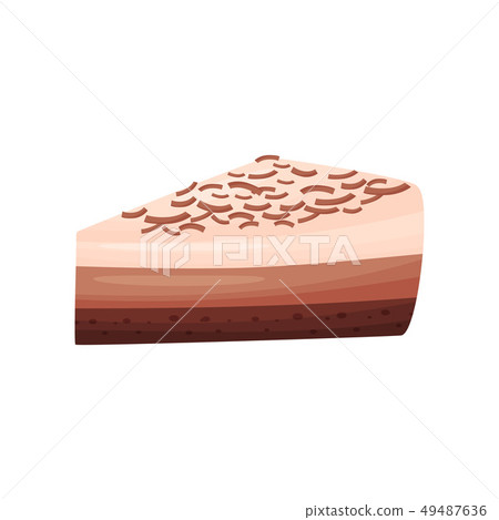 Coffee cake on white background. Bakery concept. 49487636