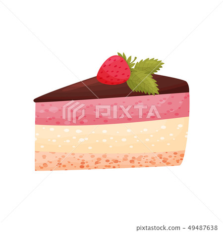 Berry cake on white background. Bakery concept. Berry cake on white background. Bakery concept. 49487638