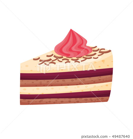 Mocha cake with cream on white background. Mocha cake with cream on white background. 49487640