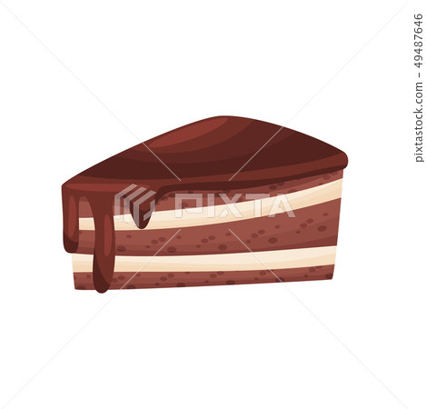 Chocolate cake on white background. Bakery concept. Chocolate cake on white background. Bakery concept. 49487646