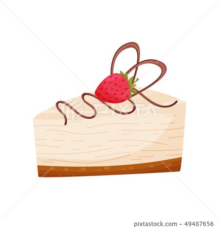 Cheesecake with raspberries on white background. Bakery concept. Cheesecake with raspberries on white background. Bakery concept. 49487656