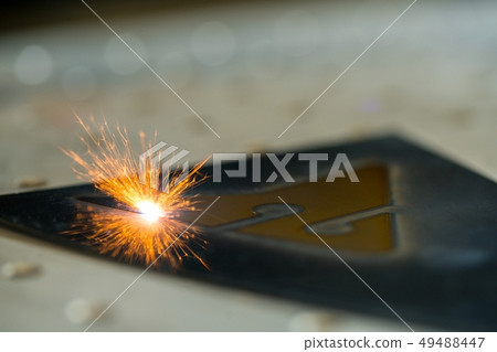 Metal milling device at work view Metal milling device at work view 49488447