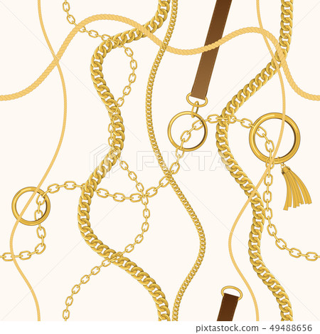Seamless vintage pattern with chains Seamless vintage pattern with chains 49488656