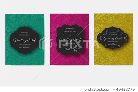 Invitations in a modern style for business. 49488779