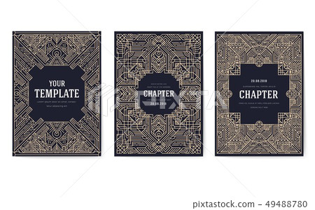 Abstract vector brochure cards set. Abstract vector brochure cards set. 49488780