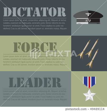flat military dictator set design concept.  49489114