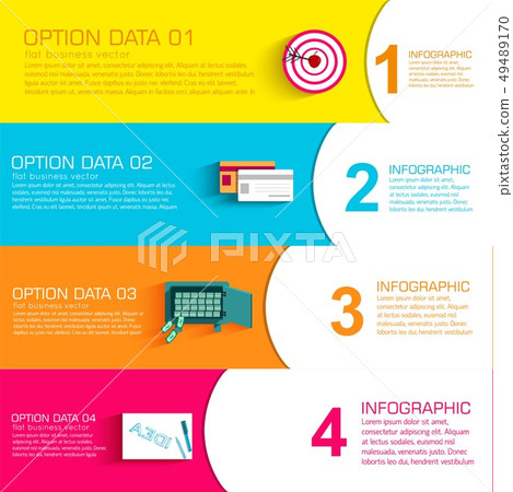 Business flat infographic template with text field Business flat infographic template with text field 49489170