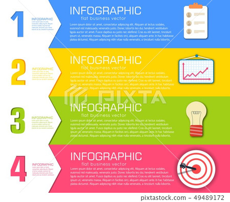 Business flat infographic template with text field 49489172