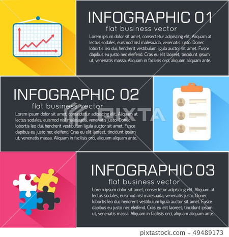 Business flat infographic template with text field 49489173