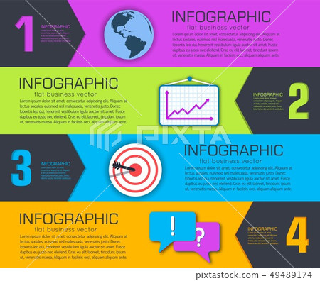 Business flat infographic template with text field 49489174