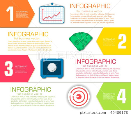 Business flat infographic template with text field Business flat infographic template with text field 49489178