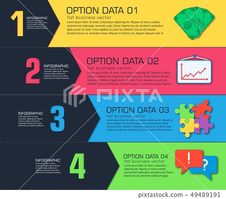Business flat infographic template with text field Business flat infographic template with text field 49489191