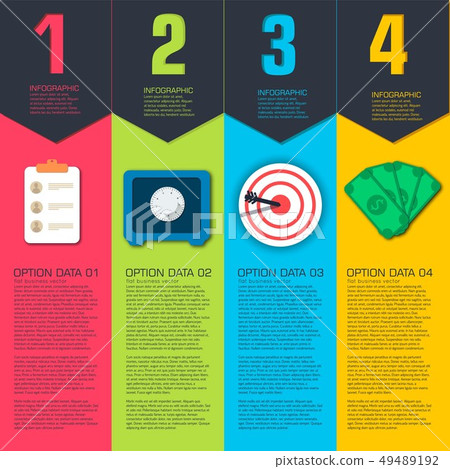 Business flat infographic template with text field Business flat infographic template with text field 49489192