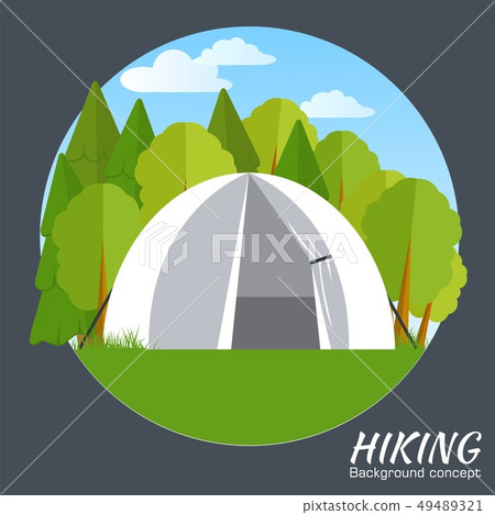 Tent vector illustration symbol object.  49489321