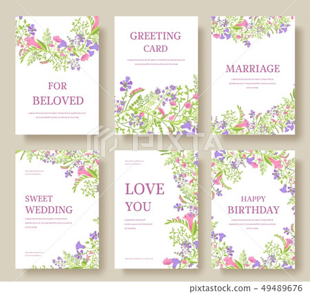 Set of flower wedding ornament concept.  49489676