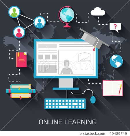 online learning infographic background. online learning infographic background. 49489749