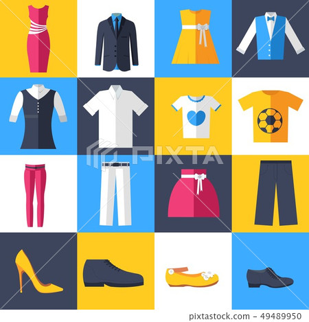 collection style fashion clothing for people icon collection style fashion clothing for people icon 49489950