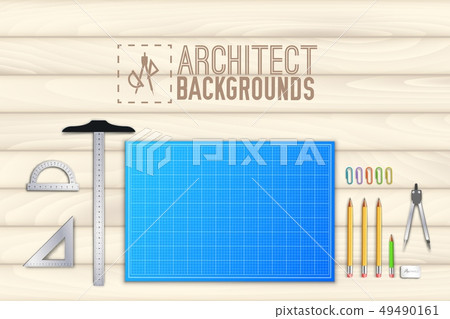 Architect wood table project. 49490161