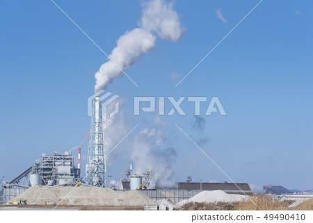 Thermal power plant Biomass power generation Blue sky Eco Thermal power plant Biomass power generation Blue sky Eco 49490410
