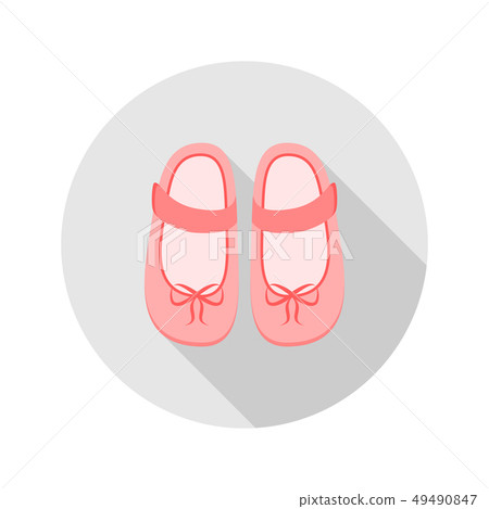 Baby Shoes Icon Vector Flat Design Style Stock Illustration