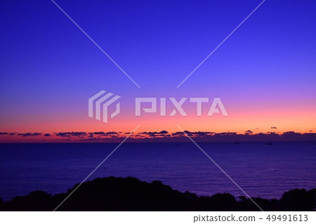 Orange and blue sky 49491613