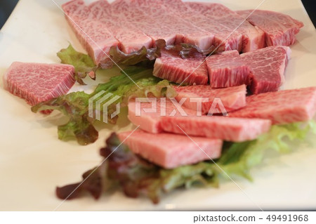 Yakiniku sirloin cut meat Ashikita beef material background Izumi City Kagoshima Prefecture 49491968