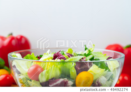 Healthy vegetable salad. Healthy vegetable salad. 49492274