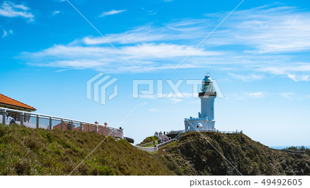 Byron Bay Lighthouse and Blue Sky 49492605