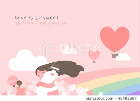 Couple sweet illustration 49492697