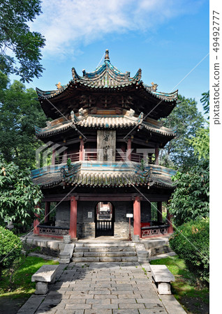 A religious temple in Xian, Shaanxi, China 49492777