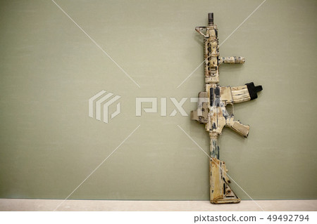 Assault Rifle, painted in sand color. Assault Rifle, painted in sand color. 49492794